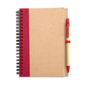 Eco notebook pen red