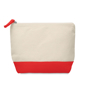 Cotton cosmetic pouch red