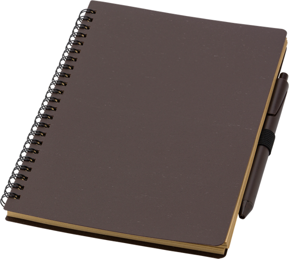 Coffee fibre notebook with pen (approx. A5)