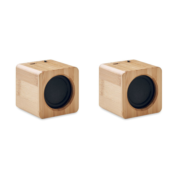 Set of Bamboo Speakers
