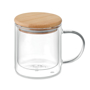 Picture of COLOURED HANDLE LIDDED BOROSILICATE GLASS MUG