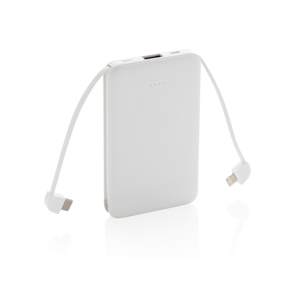 Picture of 5.000 mAh Pocket Powerbank with integrated cables