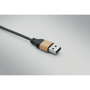 Picture of 60W charging cable in RPET with bamboo details
