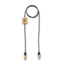 Picture of 60W charging cable in RPET with bamboo details