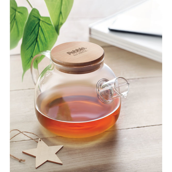 Picture of Glass Teapot with Bamboo Lid