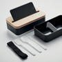 Picture of Two tier Lunchbox with Phone Stand and Cutlery.