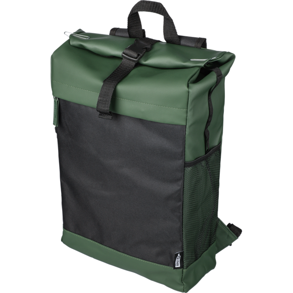 Picture of The Yani  RPET polyester roll-top backpack.