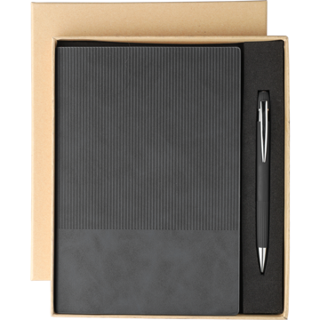 Show details for The Tarek Recycled PU notebook with ballpen gift set Picture of The Tarek Recycled PU notebook with ballpen gift set