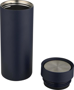 Picture of Illuminate 650 ml RCS recycled double wall stainless steel water bottle with 3-piece lid set - Navy
