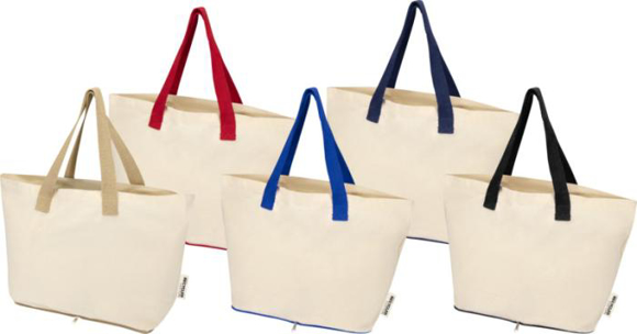 Picture of Sierra 140 g/m² GRS recycled foldable cotton tote bag 7L