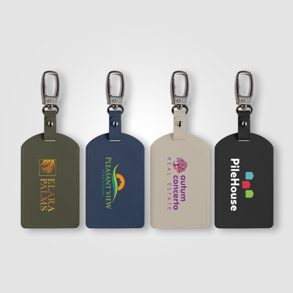 Picture of Malmö Recycled Metal Carabiner Luggage Tag - 6.5 x 17.5 cm