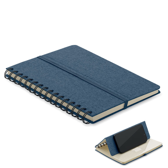Picture of STRATA Spiro Notebook with phone stand cover.