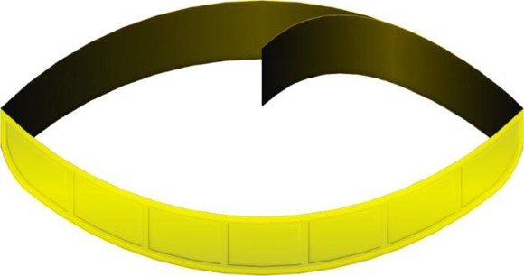 Picture of RFX™ 40 cm reflective PVC band for pets - Neon yellow