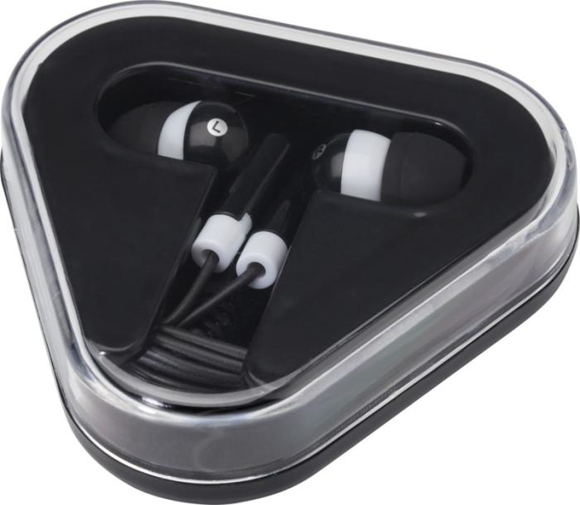 Picture of Rebel earbuds with recycled plastic storage box