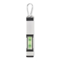 Picture of Mini magnetic double spirit level in aluminium case with carabiner.