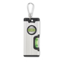 Picture of Mini magnetic double spirit level in aluminium case with carabiner.