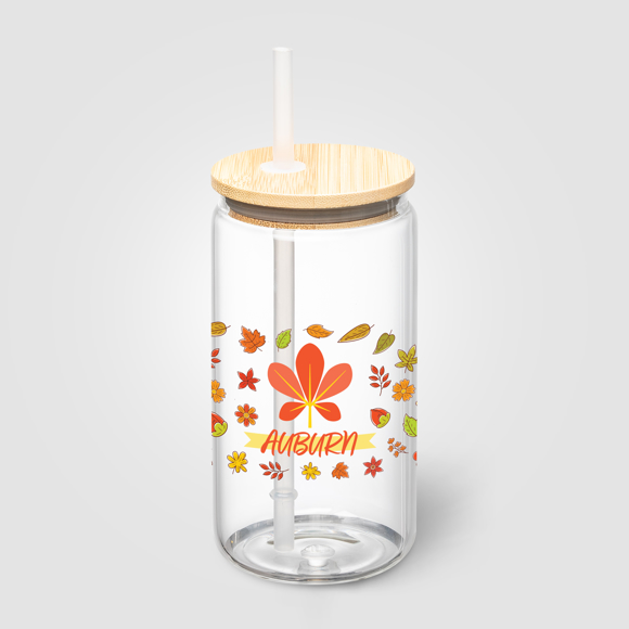 Picture of Cádiz Glass Bamboo Lid Tumbler - 500 ml