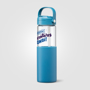 Picture of Juno Glass Silicone Sleeve Straw Bottle - 590 ml