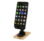 Picture of Alfirk recycled plastic foldable desk phone stand with bamboo base
