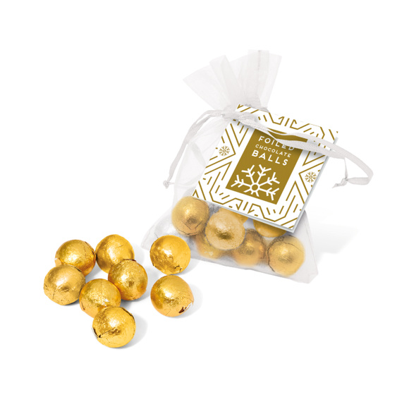 Picture of Organza Bag - Solid Chocolate Balls