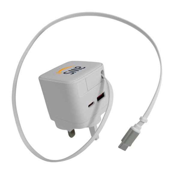 Picture of USB-C Plug Charger with Retractable USB-C Cable